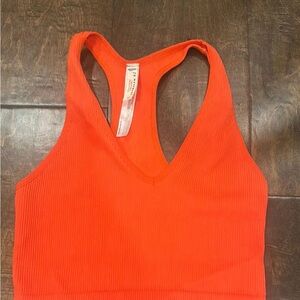 FP Movement Vibrant Orange Ribbed Tank Top